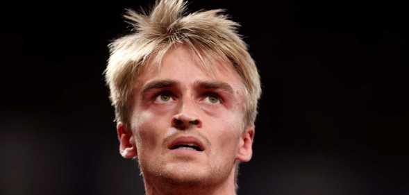 Seamus Derbyshire of Team Great Britain looks on during the Men's 400 Metres Hurdles Heats on day three of the World Athletics Championships Tokyo 2025 at National Stadium on September 15, 2025 in Tokyo, Japan.