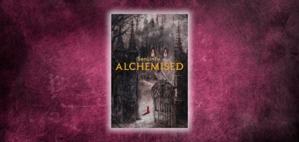 The cover for SenLinYu's novel Alchemised against a dark pink background.