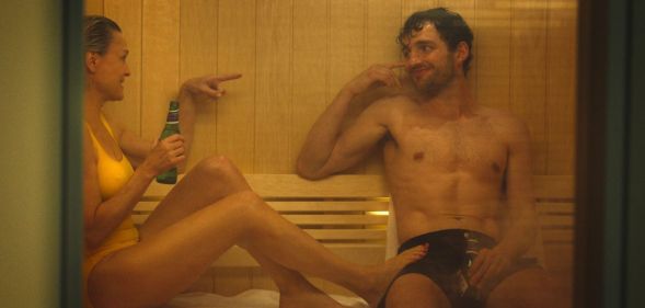 Robin Wright and Laurie Davidson as mother son duo Laura and Danny in The Girlfriend.