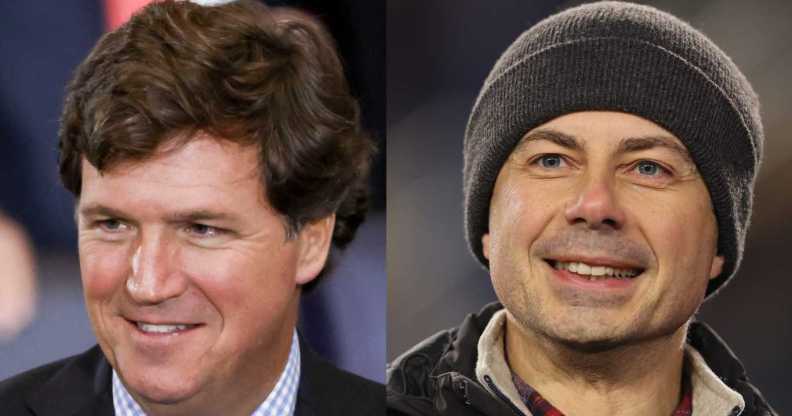 Political commentator Tucker Carlson has once again claimed that Pete Buttigieg is not gay.