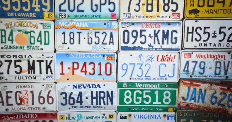 License plates from across the USA