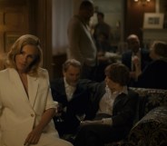 (L to R) Julia Roberts as Alma, Michael Stuhlbarg as Frederik and Chloë Sevigny as Dr. Kim Sayers in After the Hunt