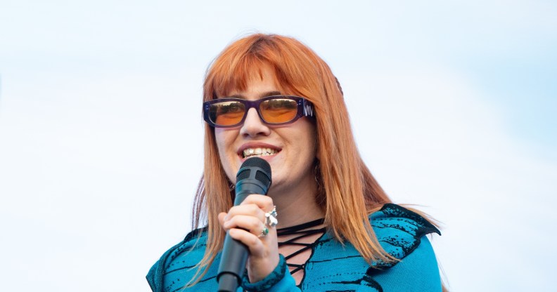 CMAT performs onstage during All Points East