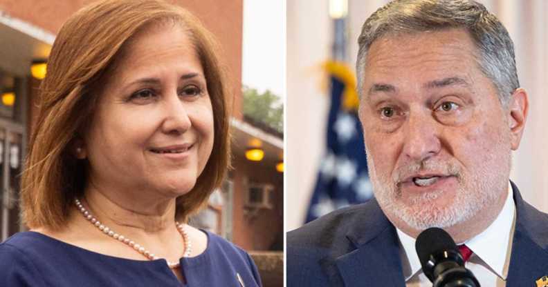 Democrat Ghazala Hashmi and Republican John Reid.