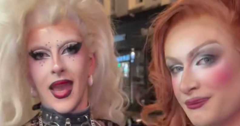 Cord-based drag queens Lucina Schynning and Krystal Queer were assaulted while filming promotional content.