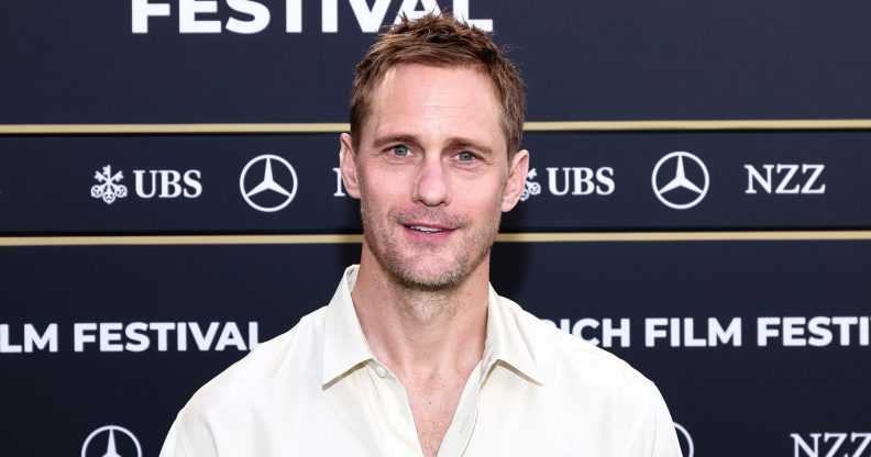 ZURICH, SWITZERLAND - OCTOBER 01: Alexander Skarsgard poses at the "Pillion" photocall during the 21st Zurich Film Festival on October 01, 2025 in Zurich, Switzerland. (Photo by Joshua Sammer/Getty Images for ZFF)