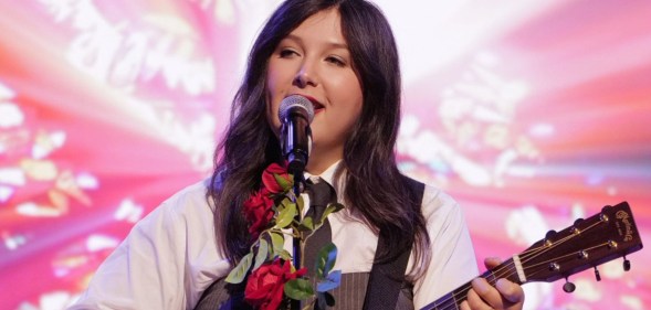 Lucy Dacus singing on Jimmy Kimmel Live!