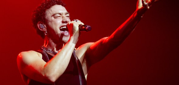 MANCHESTER, ENGLAND - AUGUST 24: Olly Alexander performs during Manchester Pride 2025 on August 24, 2025 in Manchester, England. (Photo by Shirlaine Forrest/WireImage)