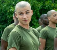 Miles Heizer is Cameron Cope in Netflix's queer military drama Boots