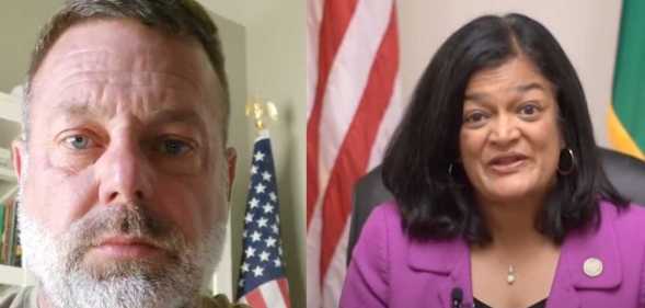 Republican lawmaker John Gillette and Democratic congresswoman Pramila Jayapal, pictured.
