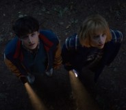 Noah Schnapp as Will and Maya Hawke as Robin.