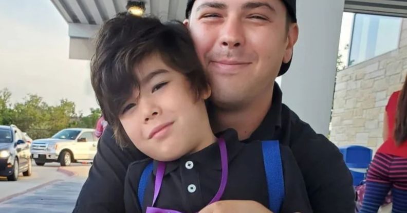 Jarod Adkison, pictured with his son.