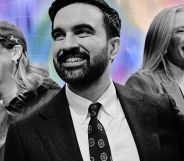 An edited image of Zohran Mamdani, Mikie Sherrill, and Abigail Spanberger.