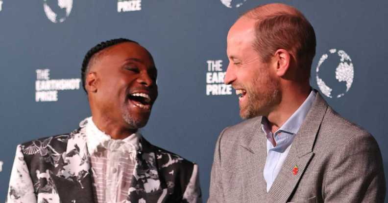 Billy Porter and Prince William at the fourth annual Earthshot Prize Awards.