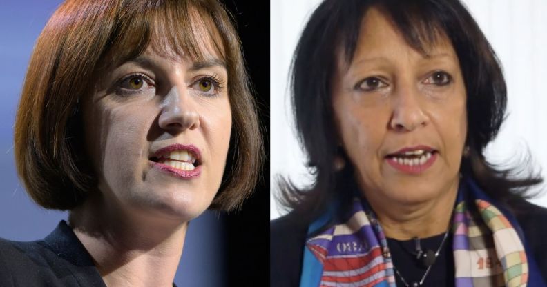 A split image of Kishwer Falkner and Bridget Phillipson.