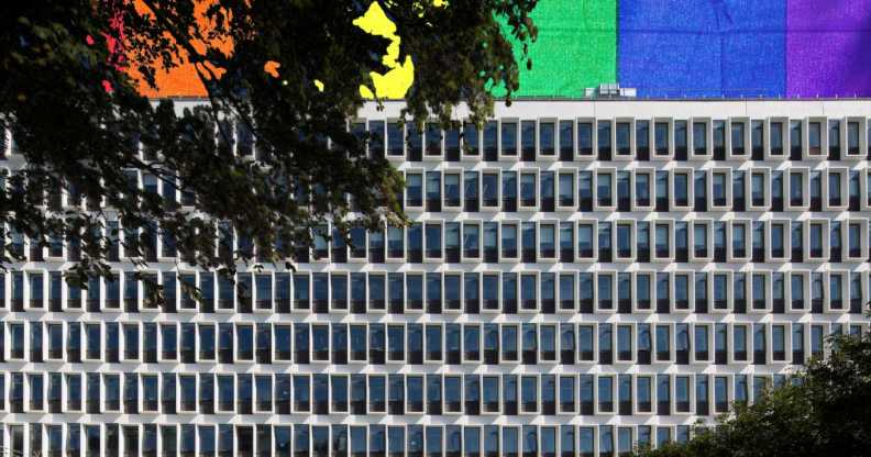 Frontal view of south facade. Cockcroft Building, University of Brighton (RETROFIT), Brighton, United Kingdom. Architect: Fraser Brown MacKenna, 2015.