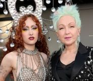 Chappell Roan and Cyndi Lauper arrive at the GBK Brand Bar & Meals On Me Backstage Lounge At The Rock & Roll Hall Of Fame at Peacock Theater on November 08, 2025 in Los Angeles, California.