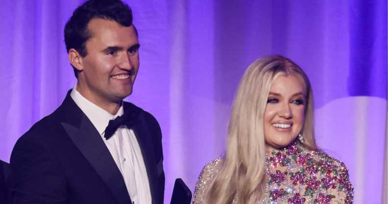 Charlie Kirk and his wife Erika