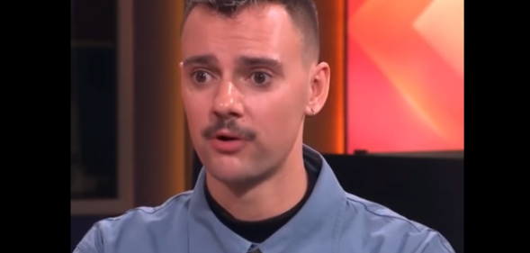 Drag Race UK star Crystal appeared on Sky News to discuss Remembrance Day. (Sky)