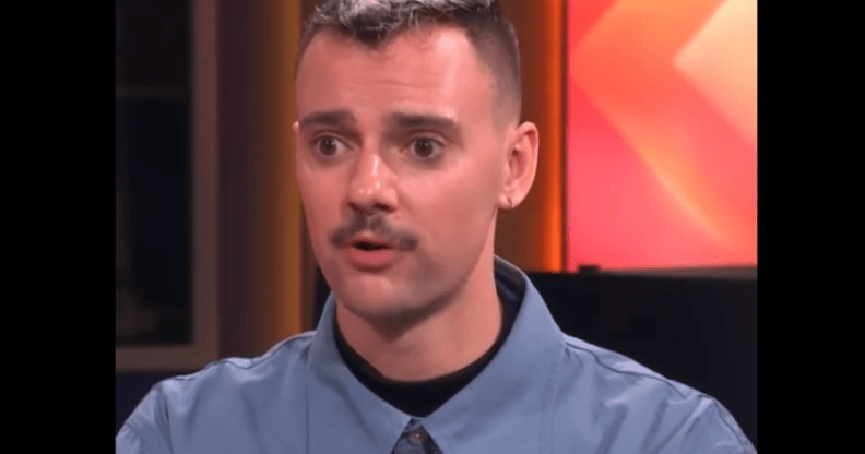 Drag Race UK star Crystal appeared on Sky News to discuss Remembrance Day. (Sky)