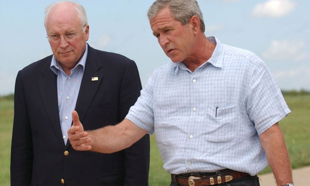 Dick Cheney and George W Bush in 2004.