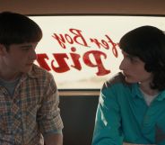 A still of Mike Wheeler and Will Byers from Netflix season four.