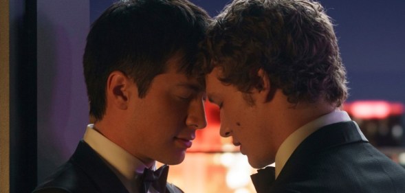 Shane (Tracker actor Hudson Williams) and Ilya (Joker: Folie à Deux star Connor Storie) in Heated Rivalry