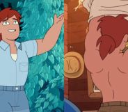 Two stills of Hunter in Adventure Time: Fionna and Cake