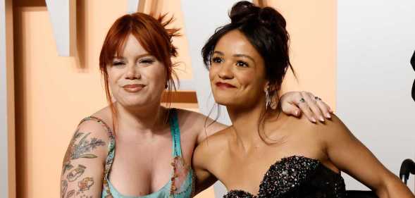 Lauren Brooks and Marissa Bode attend the 2025 Vanity Fair Oscar Party hosted by Radhika Jones at Wallis Annenberg Center for the Performing Arts on March 02, 2025 in Beverly Hills, California.