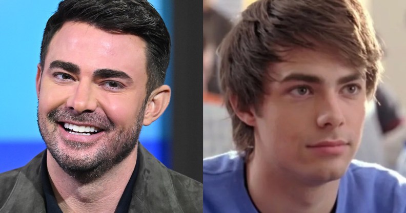 Jonathan Bennett present day and the actor as Aaron Samuels in 2004's Mean Girls film