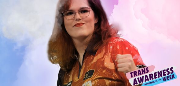 Noa-Lynn van Leuven edited into a smokey background.