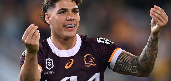 Reece Walsh during a rugby match.