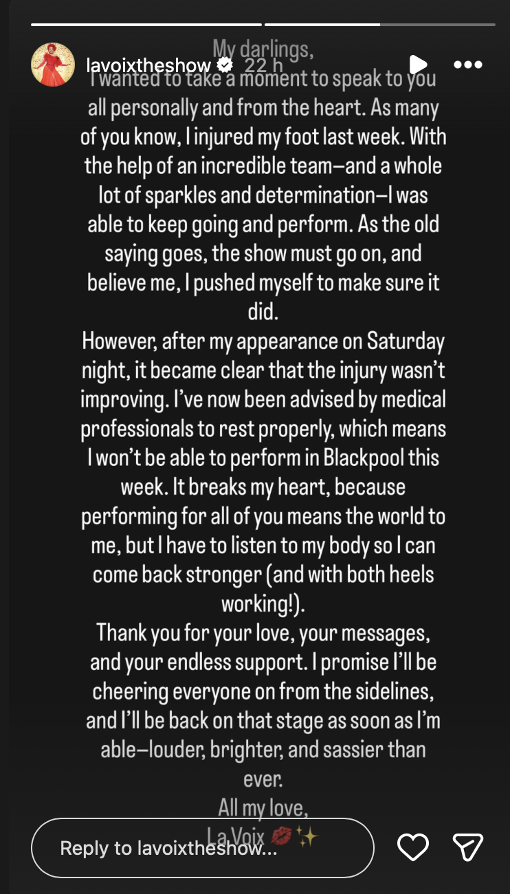 LA VOIX DOWN! Strictly Star CRUSHED Before Blackpool!