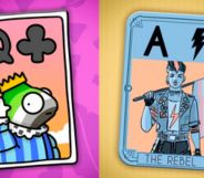 Two virtual playing cards.