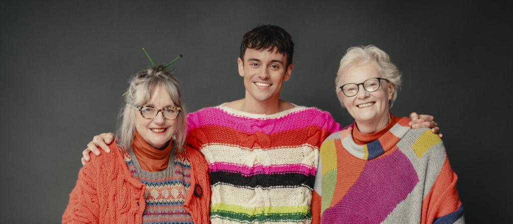 Di Gilpin, Tom Daley and Shelia Greenwell