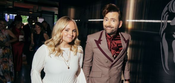 Georgia Moffett and David Tennant attend the 2025 BAFTA Television Awards with P&O Cruises at The Royal Festival Hall on May 11, 2025 in London