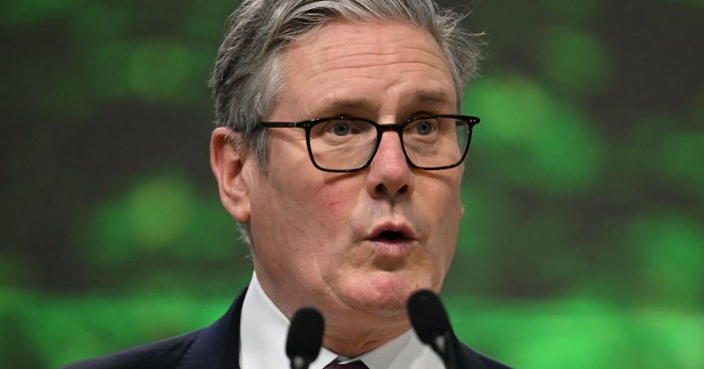 Keir Starmer, pictured at COP30.