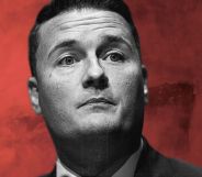 An edited picture of Wes Streeting.