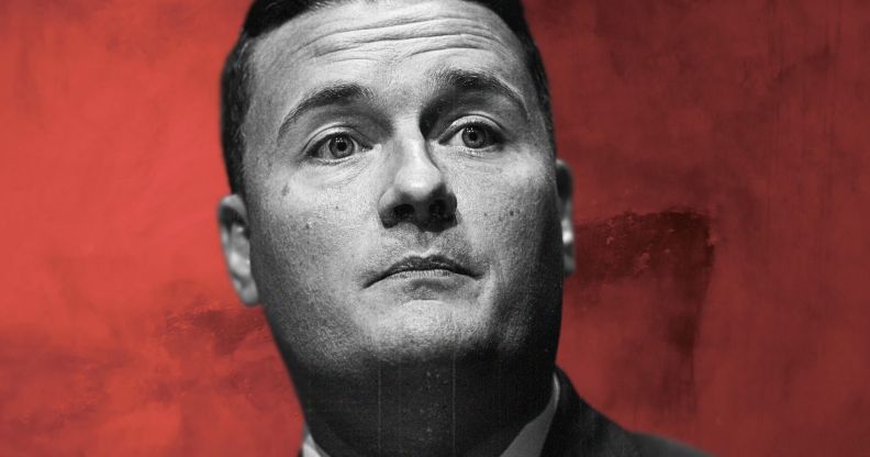 An edited picture of Wes Streeting.