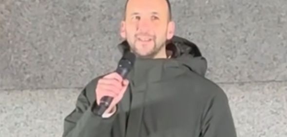 Zack Polanski during the Trans Day of Remembrance vigil in Trafalgar Square.