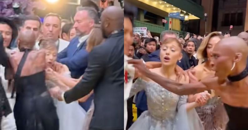 Cynthia Erivo defended Ariana Grande from a fan at the Wicked: For Good premiere.