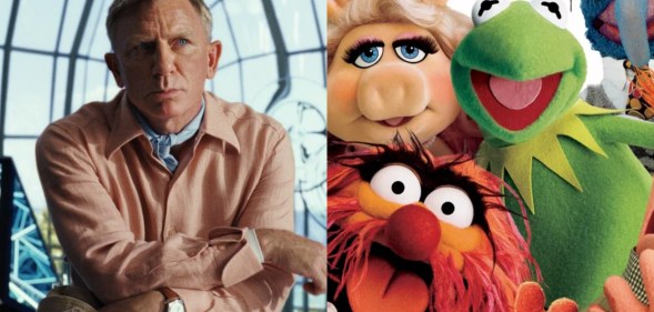 Daniel Craig in Knives Out and The Muppets puppets