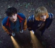 Noah Schnapp as Will and Maya Hawke as Robin. (Netflix)