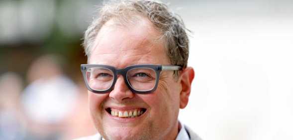 Alan Carr attends the wedding of Mel B and Rory McPhee at the OBE (Order of the British Empire) Chapel in St Paul's Cathedral on July 5, 2025 in London, England.