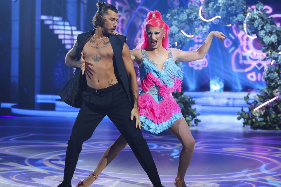 Irish Dancing with the Stars' Blue Hydrangea dances with dancer Simone Arena