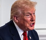 47th US President Donald Trump, pictured speaking.