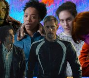 A collage featuring stills from Christy, Wicked: For Good, Pillion, Sorry Baby and The Wedding Banquet.