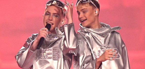 Vaeb representing Iceland at the 2025 Eurovision Song Contest