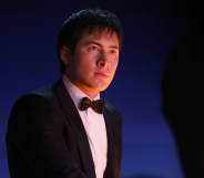 Hudson Williams as Shane Hollander in Heated Rivalry