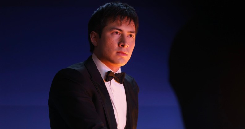 Hudson Williams as Shane Hollander in Heated Rivalry